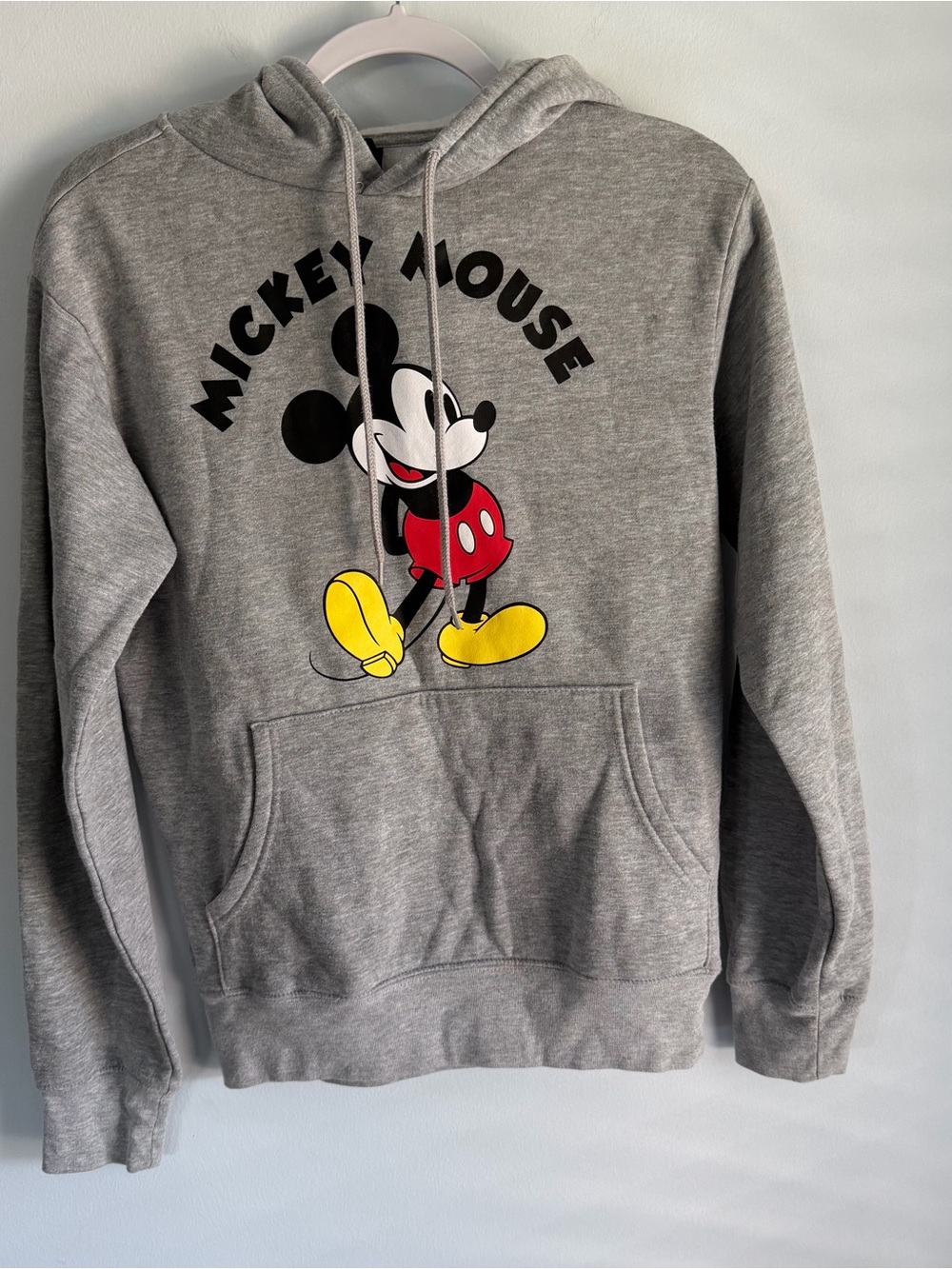 Disney Mickey Mouse Graphic Gray Hoodie Pullover Size XS